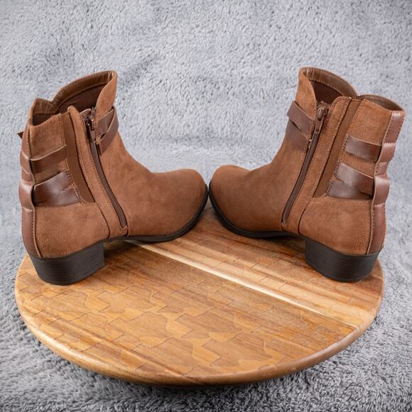 Lane Bryant Micro Criss Cross Ankle Boots Womens Size 9 W - Picture 6 of 8